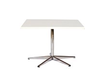 Table, white, laminate, L: 75 W: 75 H: 50 cm
