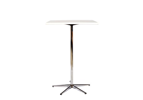 Table, white, laminate, L: 75 B: 75 H: 110 cm